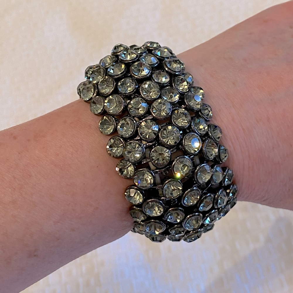 BCBG Crystal Rhinestone Chunky Bracelet